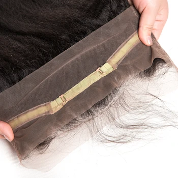 [ALIPOP] Pre Trhal 360 Čipky Čelnej Uzáver S Baby Vlasy Remy Brazílsky Kinky Rovné Vlasy Zväzky Ľudské Vlasy Uzavretie
