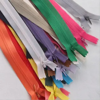 Alipress 40 cm Neviditeľné Zipsy mix farieb 50PCS 3# DIY Nylon Cievka Zips Pre Šitie Vankúš/Späť na Mieru Nástroje