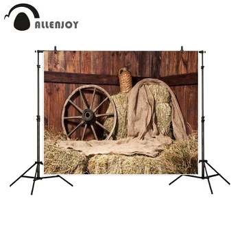 Allenjoy pozadie pre photo studio Západnej vidieku stohy sena retro dreva pozadie profesionálne photobooth photocall