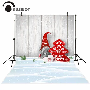 Allenjoy vianočné pozadie pre photo studio zime sneh dreva stenu hračka pozadí photocall profesionálne photobooth