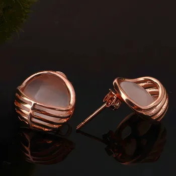 Almei 15%Off Predaja Rose Gold Farebné Náušnice pre Ženy Ružová Brincos Pequenos Joyeria Šperky Earings Pendientes Mujer Moda R700