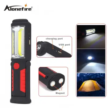 AloneFire C023 ortable Mini COB LED Nabíjateľná Baterka Pracovné Svetlo Lampy s Magnetom Háčik na Zavesenie Vonku Camping svetlo