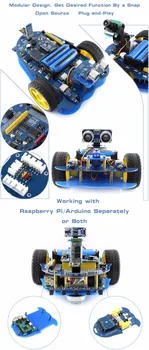 AlphaBot-Ar-Základné UNO PLUS + AlphaBot Platformu + Ultrazvukový Senzor Základné Robot Štúdia Nastaviť