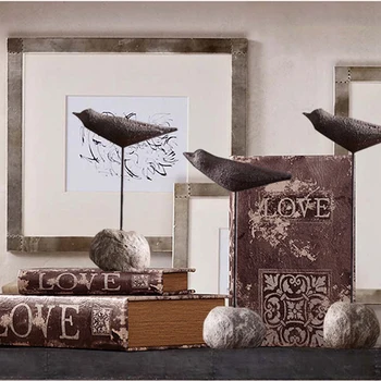 American village štýl bytového zariadenia, dekorácie retro vtákov Abstraktné vták socha nordic domov ornament plavidlá vták model