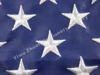 Americká Vlajka s Mosadznými Výšivky 360X240cm (12x8FT) 1500g doprava zadarmo Šité Pruhy Nylon NÁS VYŠÍVANÉ HVIEZDY