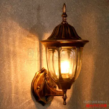Americký Edison Retro Nástenné svietidlo Vonkajšie Steny Sconce Osvetlenie Jednoduché Nepremokavé Záhradné Nástenné svietidlo Sklenená Veranda Svetla Lampara