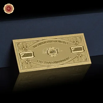 Americký Gold Bankoviek USD 5000 Doláru Bill Darček 24K zlatou Fóliou Bankovky, Papierové Peniaze, pre Domáce Dekorácie Darček