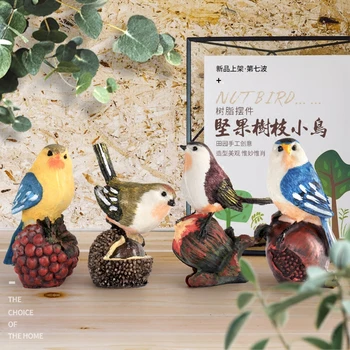 Americký Kreatívne Domáce Dekorácie Dekorácie Víno Kabinet Obývacia Izba Vzorky Izba Remesiel Office Orechy Vtákov