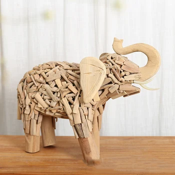 Americký vidieka kreatívne darčeky, drevené slon remeselné Juhovýchodnej Ázie štýl kreatívne domáce mäkké dekorácie kusov