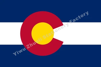 AMERICKÝ Štát Colorado Vlajka 3X5FT 100D Polyester Doprava Zadarmo Colorado State Vlajka