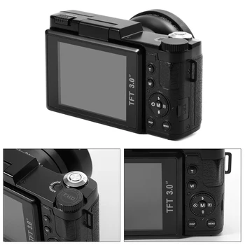 Amkov 24MP HD Pol-DSLR Profesionálne Digitálne Kamery w/4x Teleobjektív,rybie oko širokouhlý Objektív Fotoaparátu Makro HD Kamera+Darček