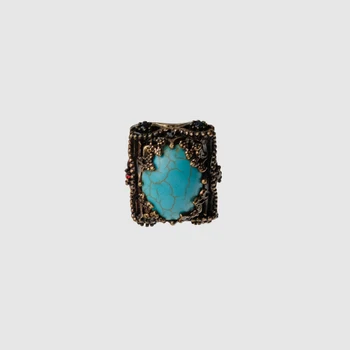 Amorita boutique Modrá živice čipky prívesok, prsteň