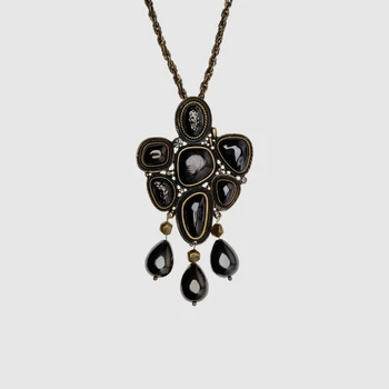 Amorita boutique Čierna prívesok náhrdelníky