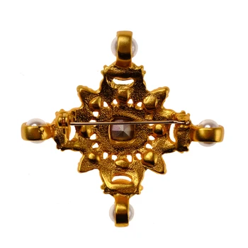 Amorita butik fashion kríž s krištáľovo Brošne
