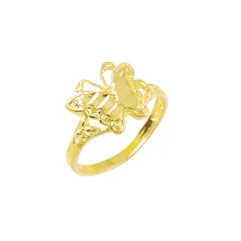 Andara Módnej Značky Šperky Reálne 24K Gold Farebné Krúžky Motýľ Zlata Plné Krúžky Pre Ženy, Dievča Strany Šperky R017