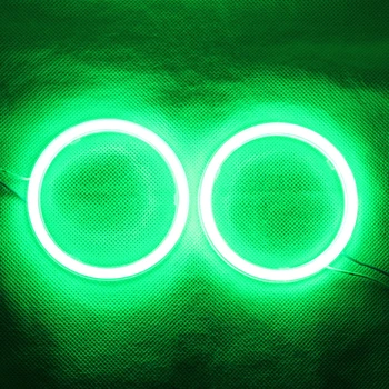 Angel Eyes KLASU Svetlo LED DRL S Krytom Pre Auto Svetlomety na Motocykel, LED Svetlo - 2 KS( Zelená Farba)