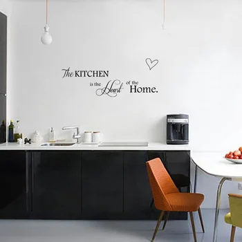 Anglické písmená Kuchyňa láska vinyl na Stenu-Nálepky na stenu Umenie Slová Kuchyňa pozadí dekorácie, Nálepky Domova