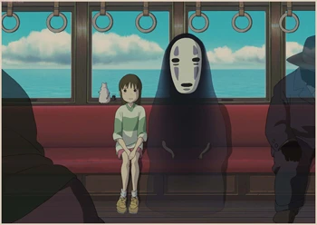 Anime Plagáty Odvážneho Preč Hayao Miyazaki Komické Film Stena Nálepky Domova Vintage MO93