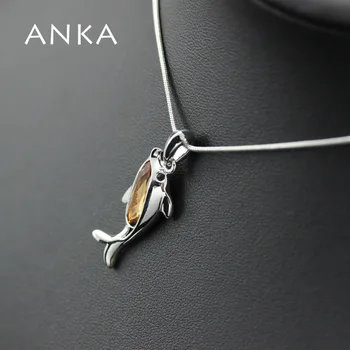 ANKA módne dolphin crystal prívesok náhrdelník s hadom, meď reťazca šperky, darček pre ženy od Swarovski Kryštály #78901
