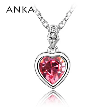 ANKA nové luxusné srdci crystal náhrdelník prívesok pre ženy šperky Valentína darček od Swarovski Kryštály #80563