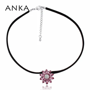 ANKA top kvalita snehu lotosový kvet crystal choker náhrdelník luxusné šperky ženy náhrdelník darček od Swarovski Kryštály #123867