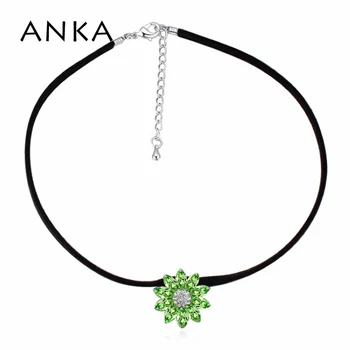 ANKA top kvalita snehu lotosový kvet crystal choker náhrdelník luxusné šperky ženy náhrdelník darček od Swarovski Kryštály #123867