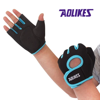 AOLIKES 1 Pár Značky Multifunkčné Fitness Sport Rukavice Telocvični Pol Prsta vo vzpieraní Rukavice Cvičenie, Tréning