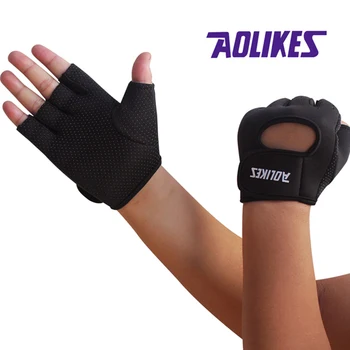AOLIKES 1 Pár Značky Multifunkčné Fitness Sport Rukavice Telocvični Pol Prsta vo vzpieraní Rukavice Cvičenie, Tréning