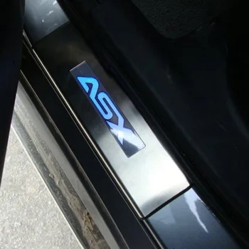 AOSRRUN LED nehrdzavejúcej ocele šúchať platňa dverí, parapet 4pcs/set auto príslušenstvo pre Mitsubishi ASX RVR 2011 2012 2013