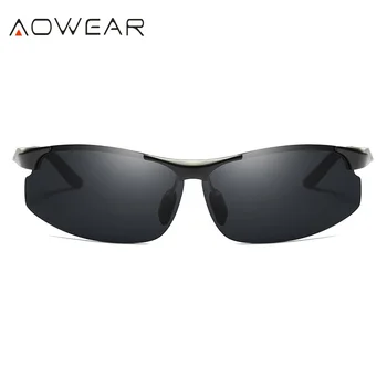 AOWEAR Hliníka, Horčíka Značky Dizajnér Polarizované slnečné Okuliare Mužov Jazdy Okuliare Doplnky Pre Mužov oculos de sol masculno