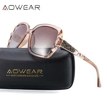 AOWEAR Luxusné Značky Nadrozmerné Okuliare Ženy Polarizované Módne Slnečné Okuliare Ženské Vonkajšie Žalúzie Okuliare Hranolové Oculos