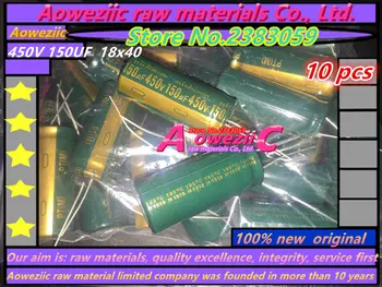 Aoweziic 10 KS 450V 150UF 18*40 vysoké frekvencie (liquid crystal napájanie elektrolytický kondenzátor 150UF 450V 18X40