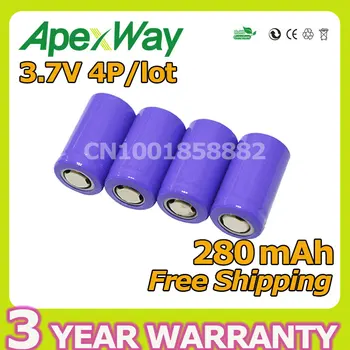 Apexway 14250 4Pcs/Veľa 3,7 V 280mAh Li-ion Nabíjateľná Batéria Vysoká bezpečnosť priemyselné použitie