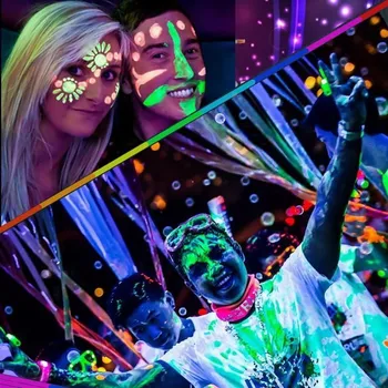 APINKGIRL Neónové Žiarivky UV Farba Tela Rastú V Tme Maľovanie na Tvár Svetelný Akrylových Farieb Umenie na Party&Halloween tvoria