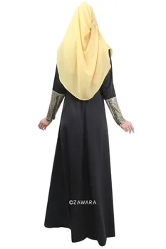 Appliques Nové Jilbabs A Abayas Kaftane Arabských Odev Abaya Turecko V Strednom Východe Moslimské Ženy Šaty Módne Veľké Veľkosť