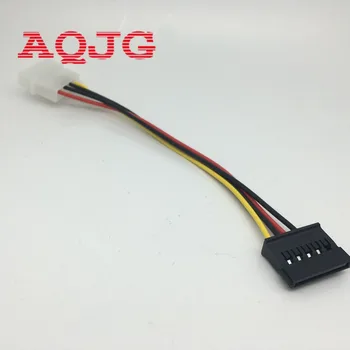 AQJG 1pcs Serial ATA, SATA 4 Pin IDE Molex 15 Pin HDD Napájací Adaptér Kábel Pevného Disku Adaptér Mužov a Žien Kábel