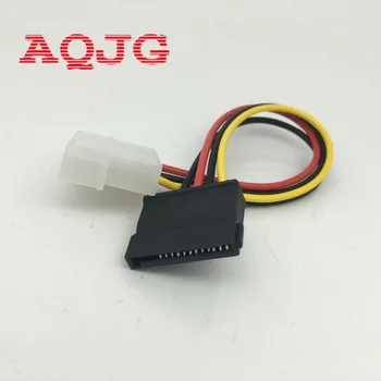 AQJG 1pcs Serial ATA, SATA 4 Pin IDE Molex 15 Pin HDD Napájací Adaptér Kábel Pevného Disku Adaptér Mužov a Žien Kábel