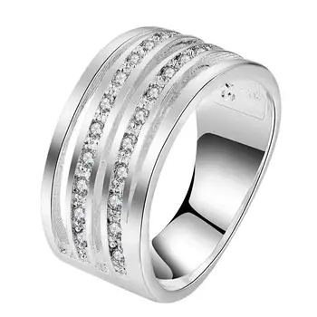 AR327 Doprava Zadarmo Veľkoobchod strieborné prstene, 925 módne strieborné pozlátené šperky Vysokej Qulity vykladané Bižutériou Zirkón Kameň Krúžky