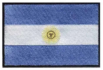 ARGENTÍNA modrá a biela výšivka žehlička a šiť na armáda vojenské vlajky záplaty