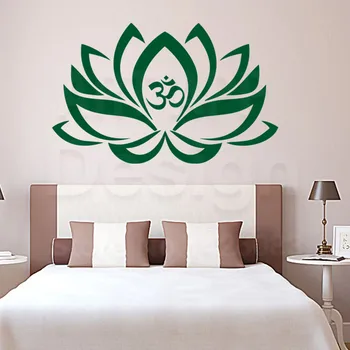 Art design lacné domáce dekorácie PVC náboženstvo lotus stenu, nálepky, farebné vinylové dom dekor kvetu rastlín obtlačky v rodinných izieb