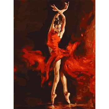 ArtSailing DIY obrázky podľa čísla Balet Tanečník Obrazov čísel na plátno obrázky-podľa-čísel, Plagát NP-163