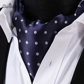 Ascot Kravatu Cravat Luxusné Pánske bodky Krku Kravatu Samostatne Kravatu pre Mužov, Svadobné Kravaty