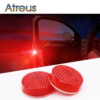 Atreus Auto LED dvere, svetlo Strobe Light Výstraha Zabezpečenia pre Toyota C-H Corolla Seat Leon Ford Focus 2 1 Fiesta Ranger Mazda 3 6