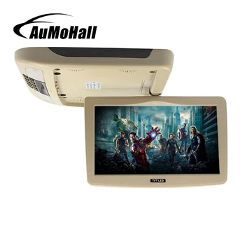 AuMoHall 9 Palcový sklopenie TFT LCD Monitor 12V Auto Monitor Béžová Auto stropné Monitor Auto Stropný Monitor s 2 Video Vstup