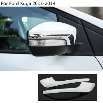 Auto ABS chrome spätné Spätné Bočné Zrkadlo Pokrytie stick výbava rám lampa 2 ks Na Ford Kuga 2017 2018 2019
