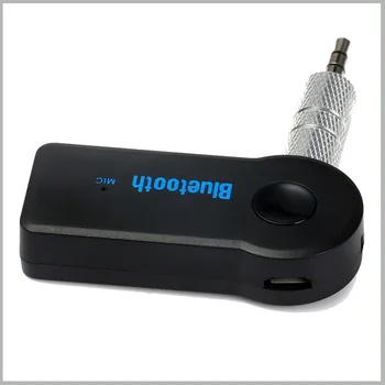 Auto Adaptér Bluetooth Univerzálna súprava Handsfree 3,5 mm Streaming Auto A2DP Bezdrôtový AUX Audio Music Prijímač s Mikrofónom pre Iphone