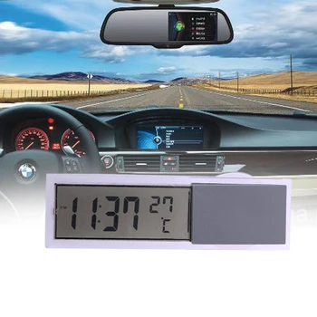 Auto Auto 2 v 1 pre Digitálne LCD, Hodiny, Teplomer s Prísavkou teplomer, hodiny, auto LED digitálne hodiny auto auto-styling