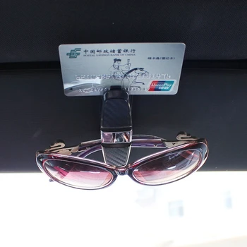Auto Auto Slnečná Clona Okuliare Slnečné Okuliare Karty Vstupenky Klip Univerzálne Čierne