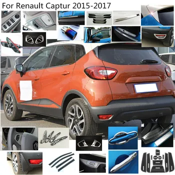Auto auto styling stick nehrdzavejúcej ocele, skla, okno, obloha pilier strednom stĺpci trim, odsávače Pre Renault Captur 2016 2017