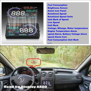 Auto Informácie premietacie plátno Pre Renault Duster / Dacia Duster 2010~- Vodičský Refkecting prednom skle HUD Head Up Display